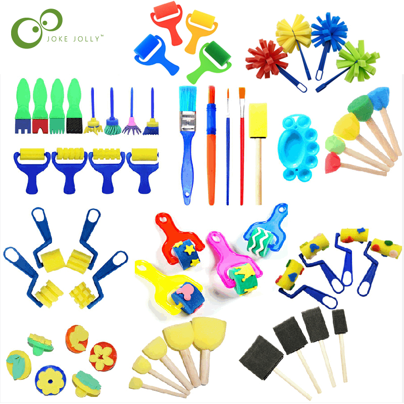 Art Craft 5 Year Old - Children Toddler Sponge Stamp Brush Kits