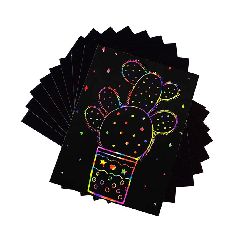 Art Craft With Paper - Rainbow Magic Color Scratch Art Paper