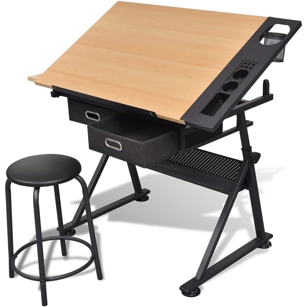 Art & Craft Paper Origami - Adjustable Height Drafting Table with Storage