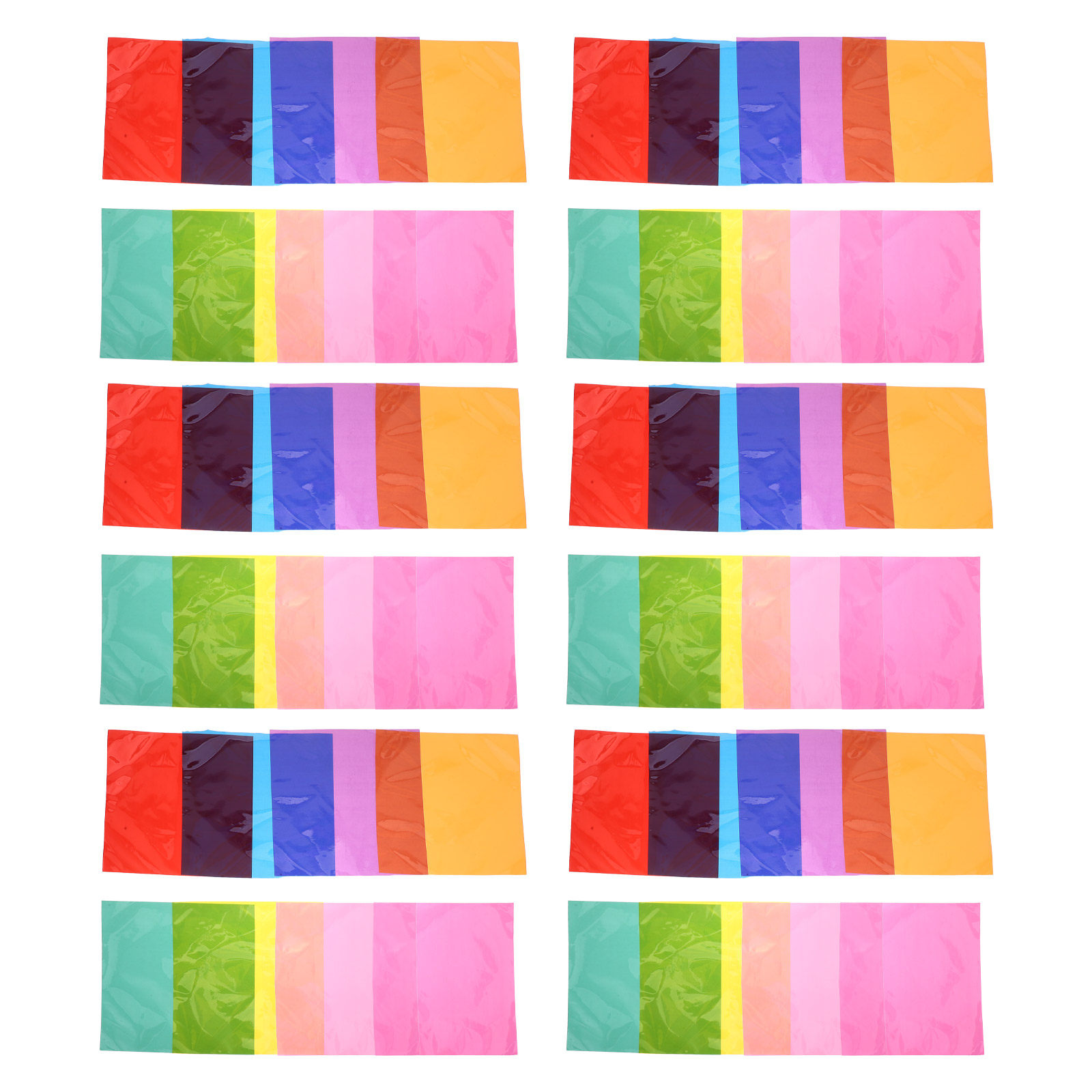 Art Craft With Paper - 90Pcs Multi Colored Cellophane Sheets Clear