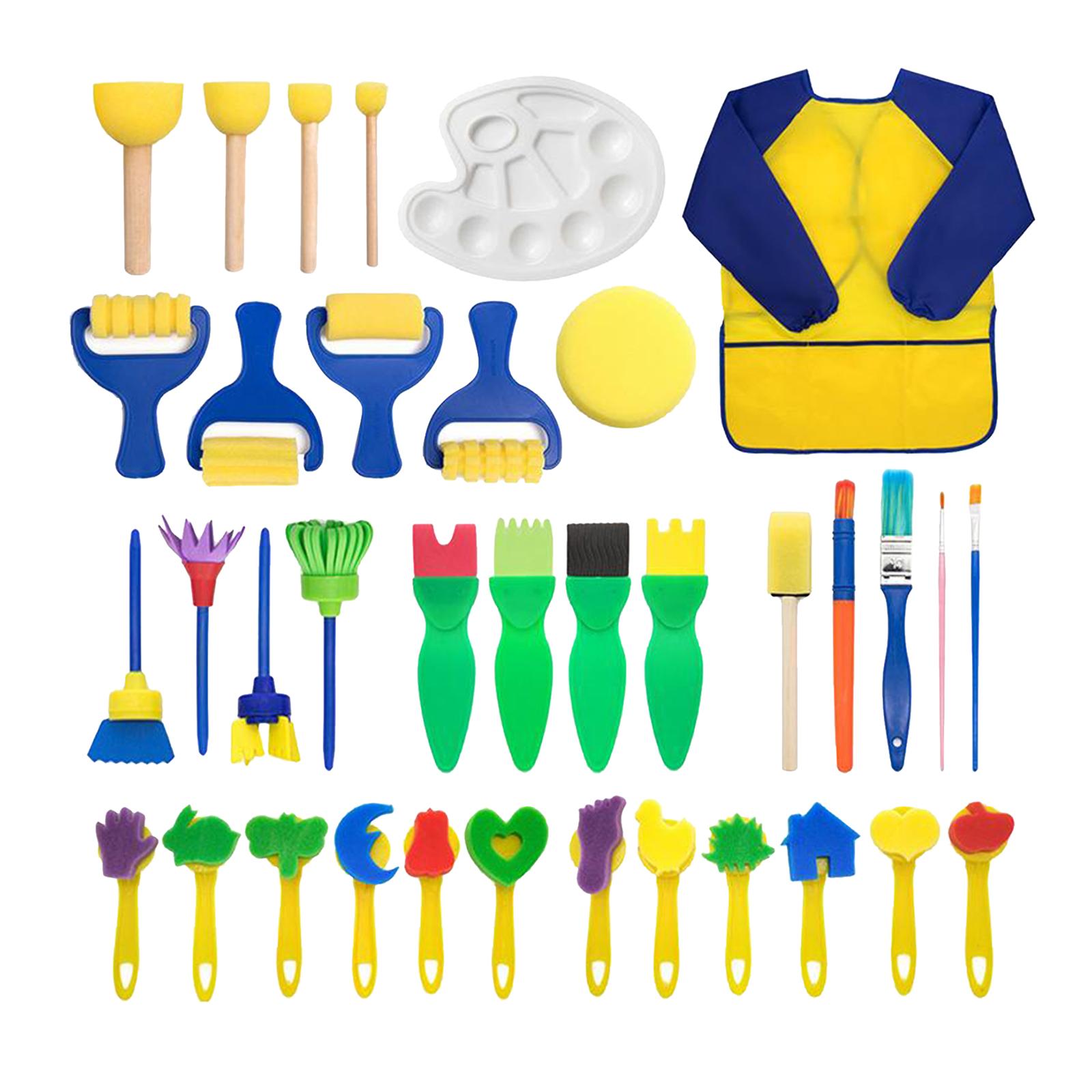 Art Craft Kindergarten - 36pcs Sponge Paint Roller Brush Kids