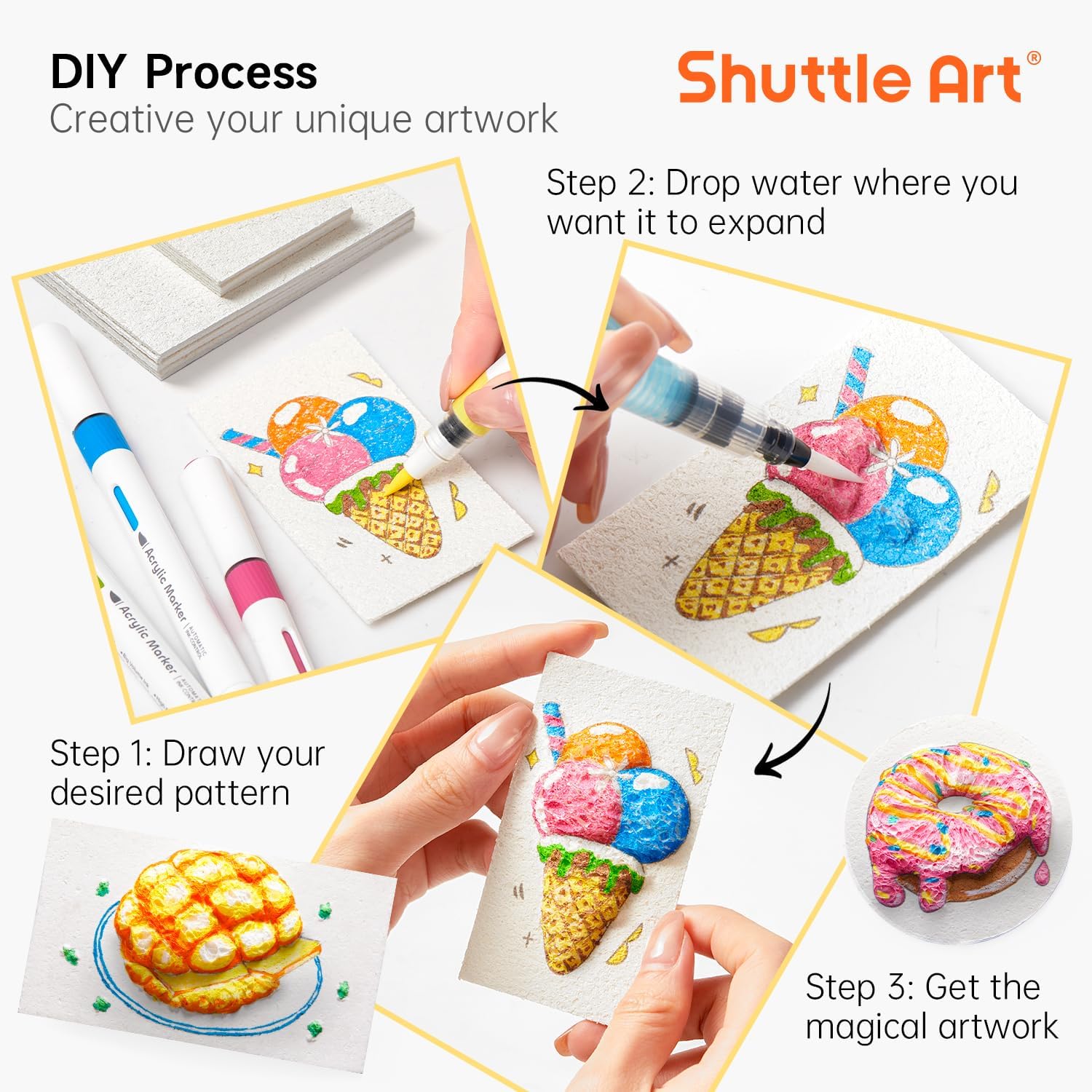 3D Puffy Foam Texture Painting - Art Craft With Paper avis et prix
