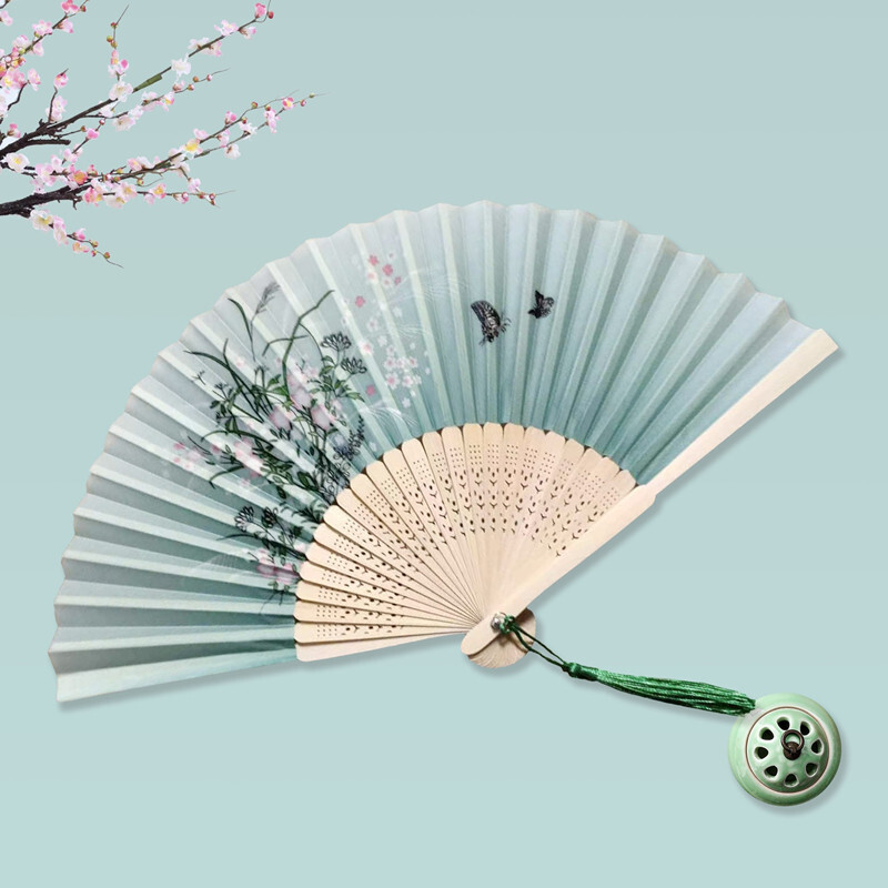 Chinese Silk Folding Fan Vinta - Art Craft Video avis et prix