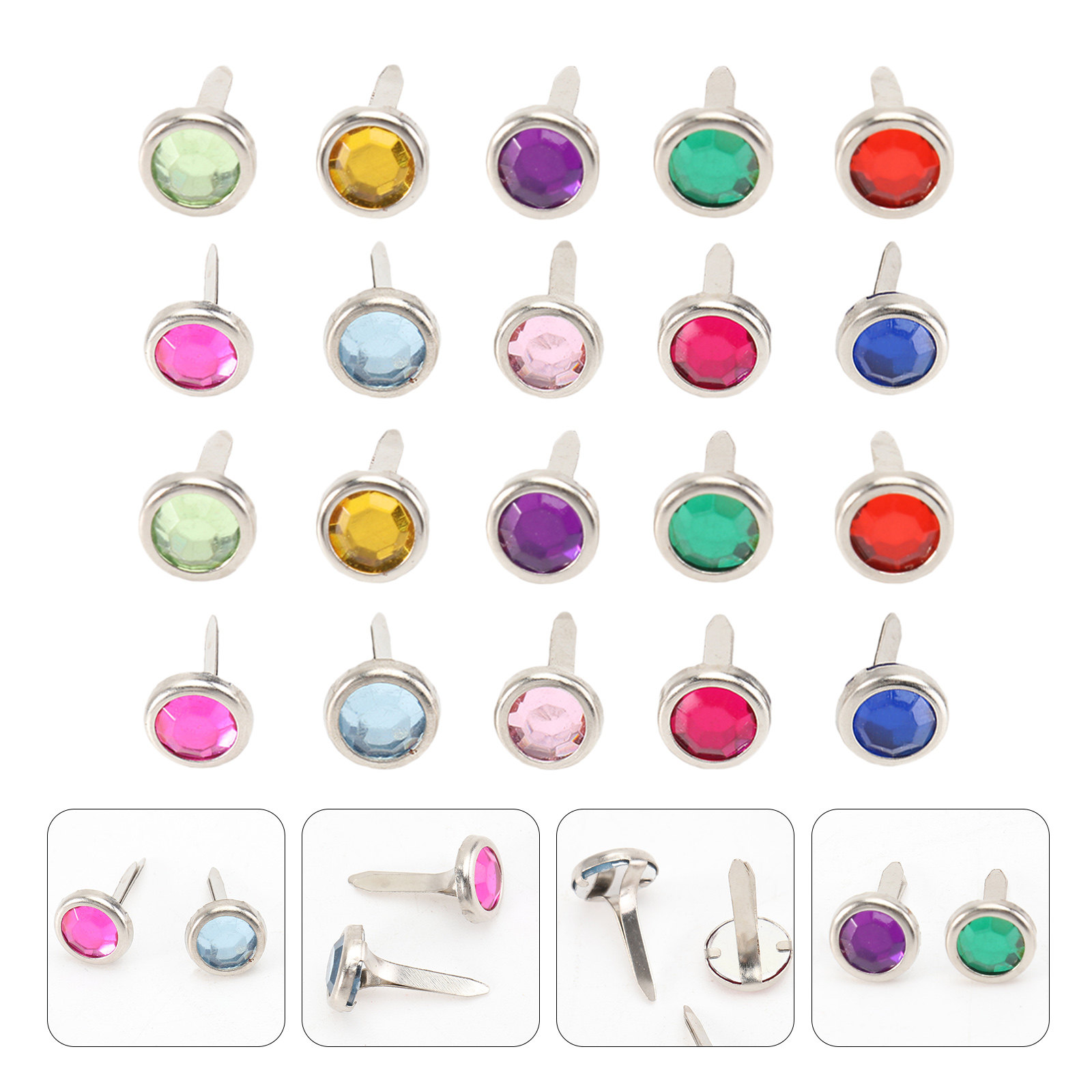 100Pcs Round Brads Fasteners M - Art Craft With Paper avis et prix