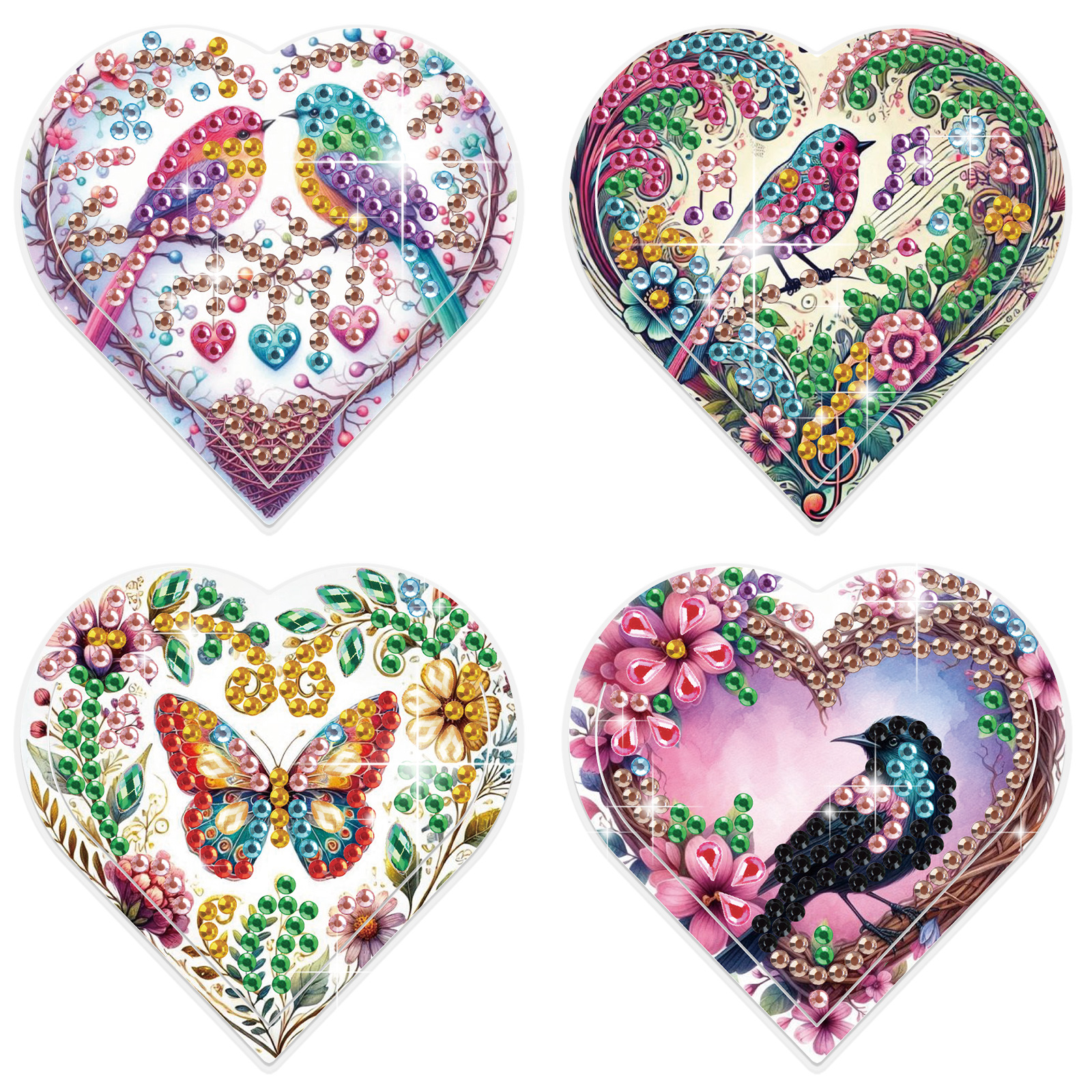 4PCS Diamond Painting Heart Sh - Craft Art Set avis et prix