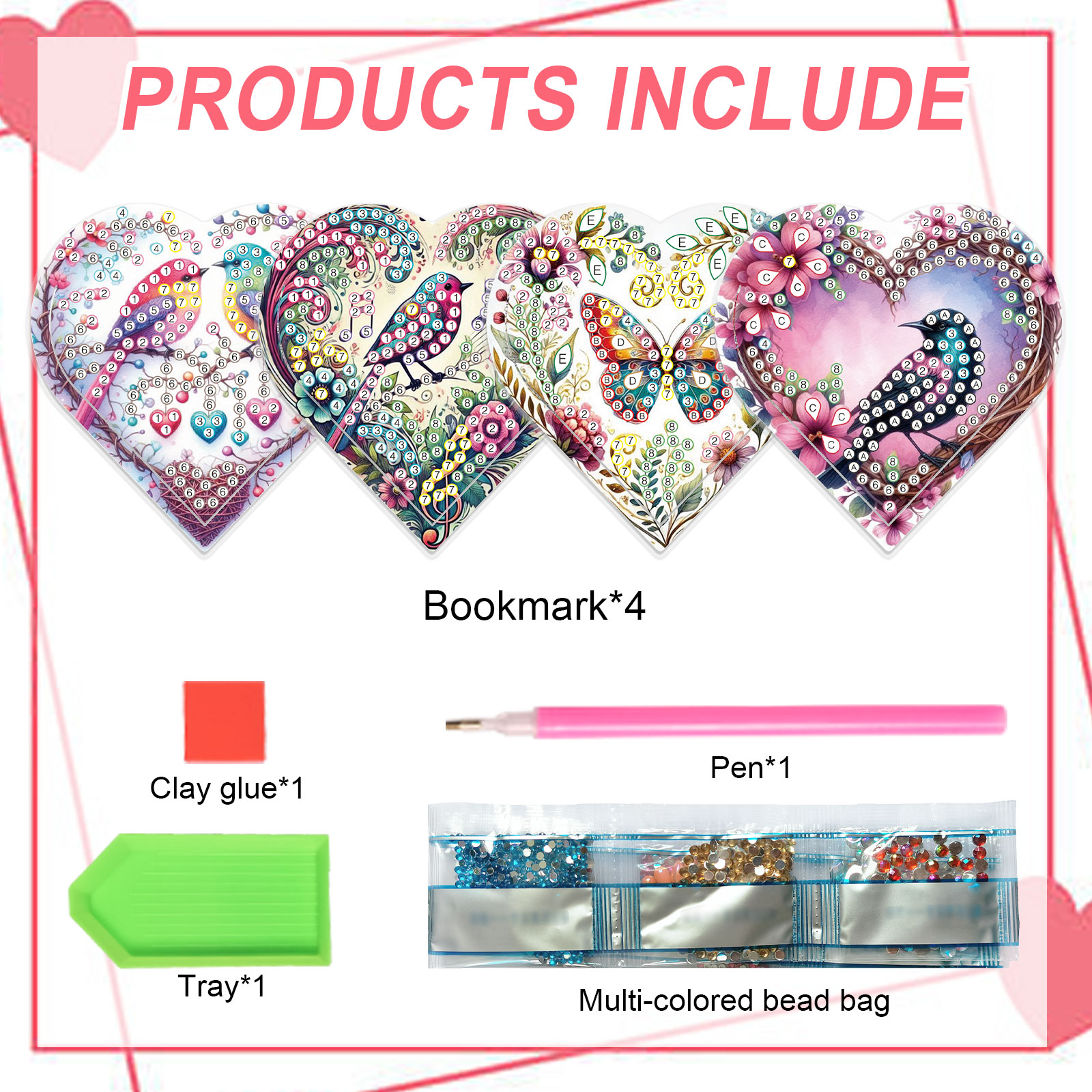 4PCS Diamond Painting Heart Sh - Craft Art Set avis et prix