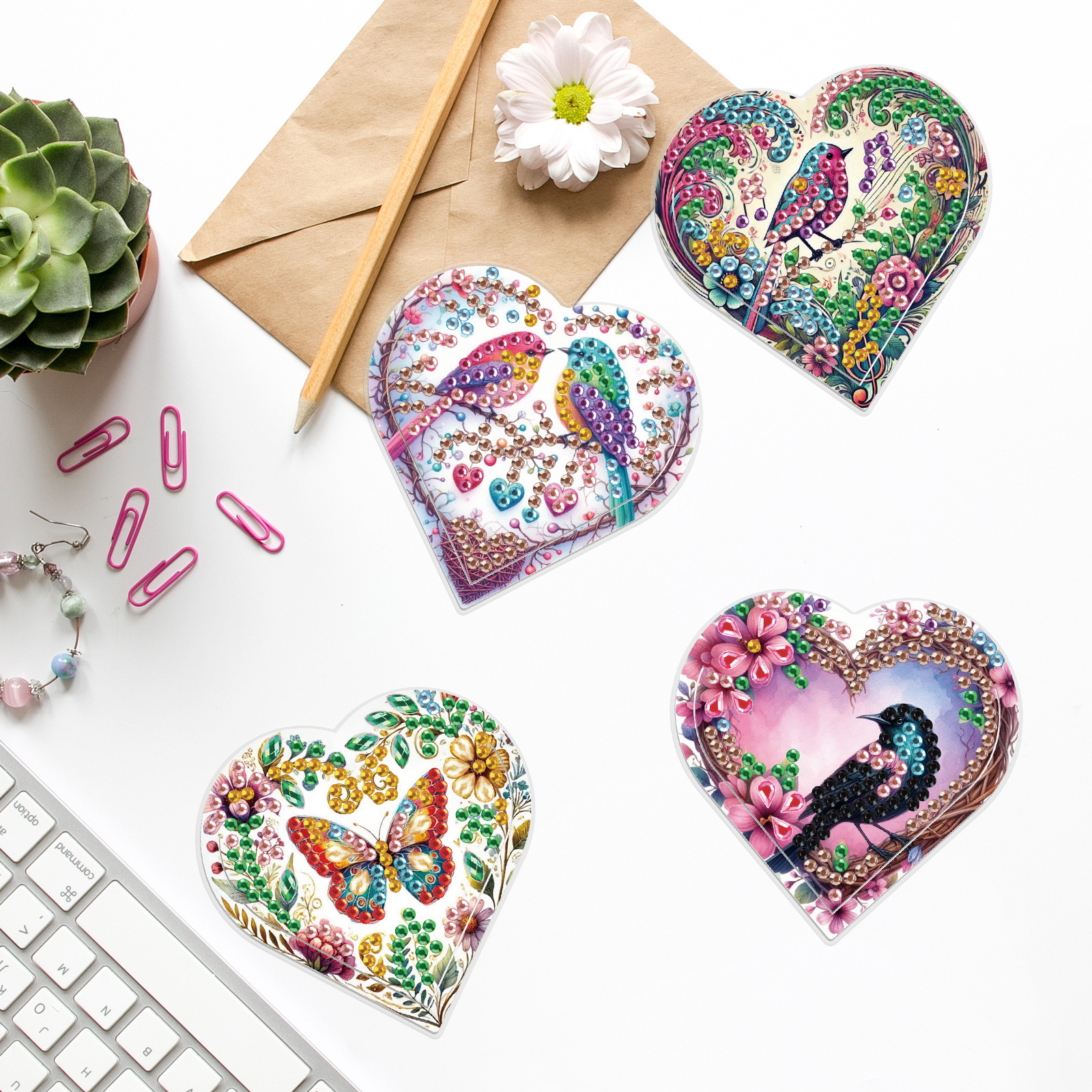 4PCS Diamond Painting Heart Sh - Craft Art Set avis et prix
