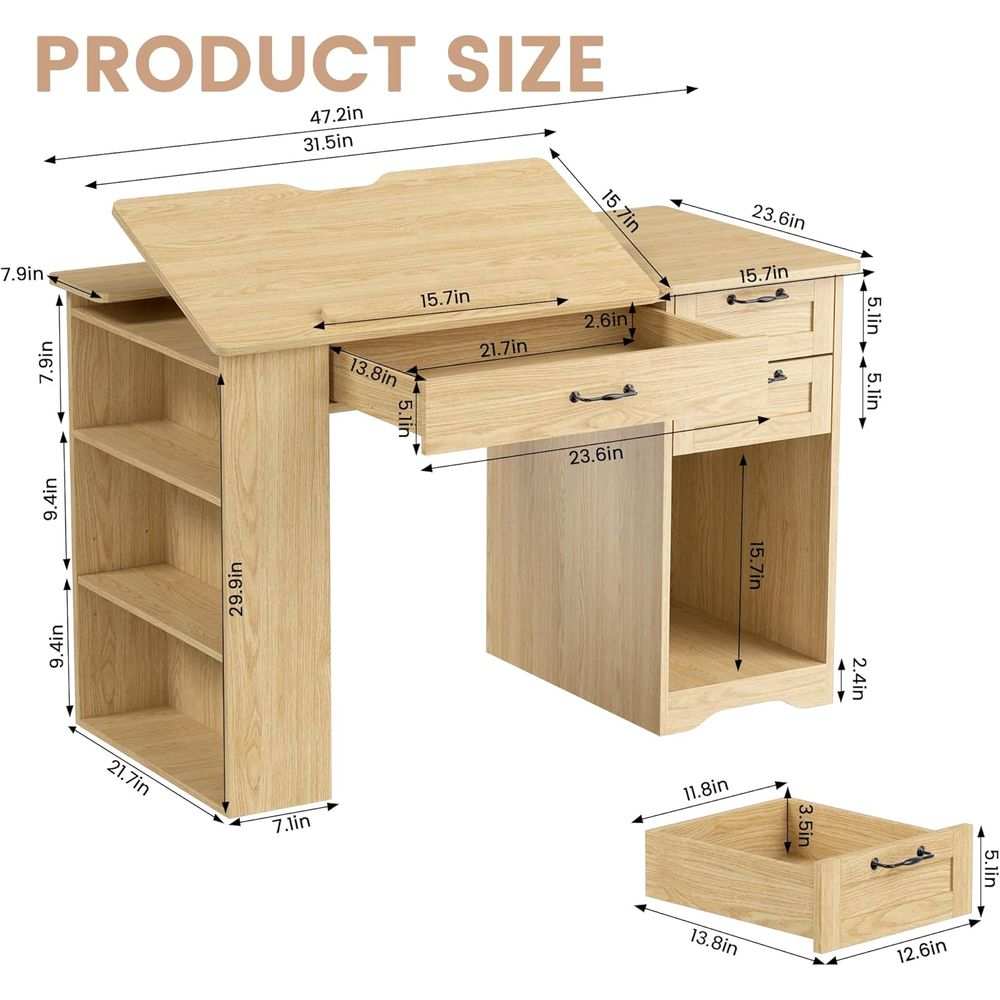Adjustable Desk with Storage,  - Art & Craft Paper Origami avis et prix