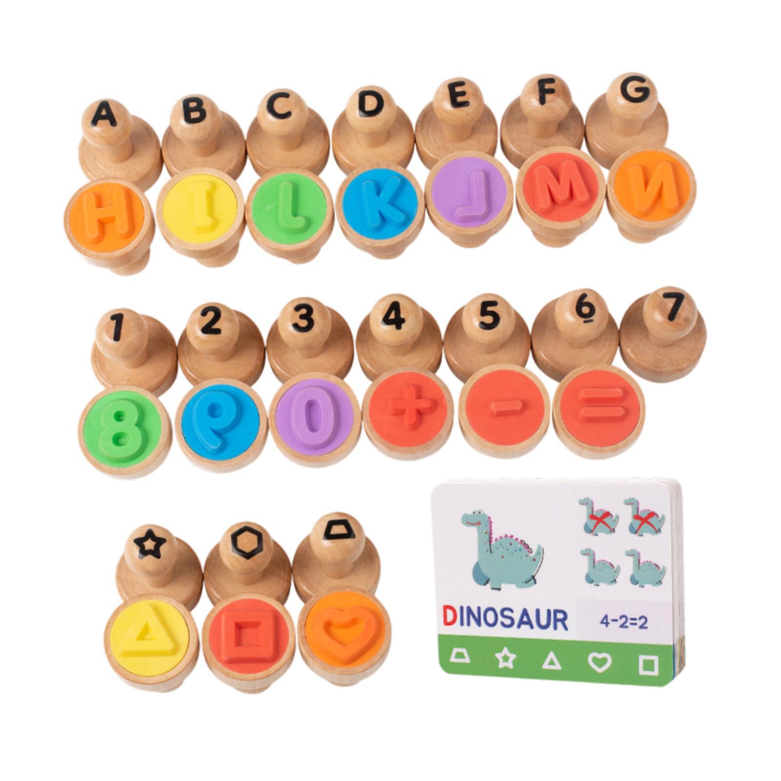 Wooden Alphabet Number Stamp E - Art Craft 5 Year Old avis et prix