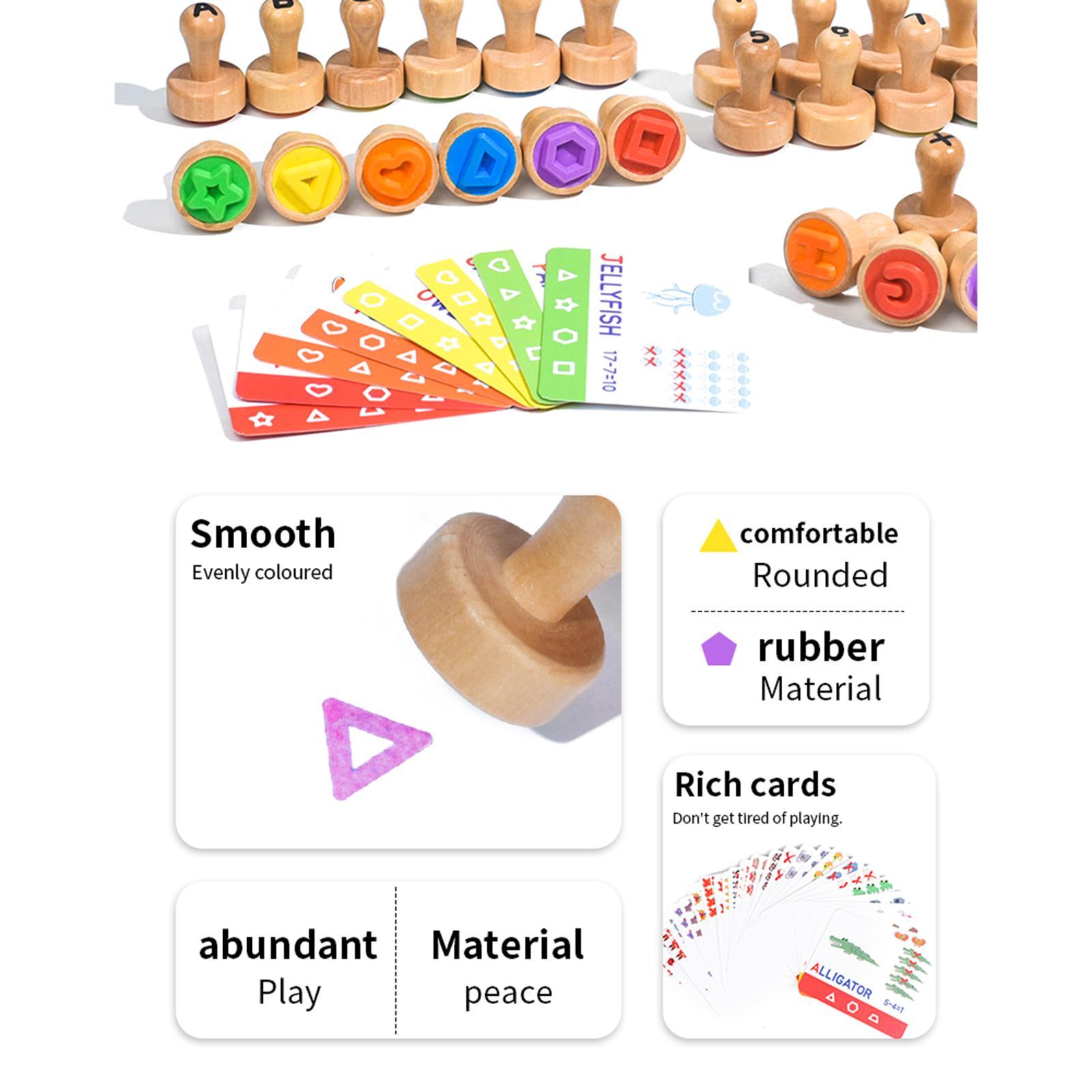 Wooden Alphabet Number Stamp E - Art Craft 5 Year Old avis et prix