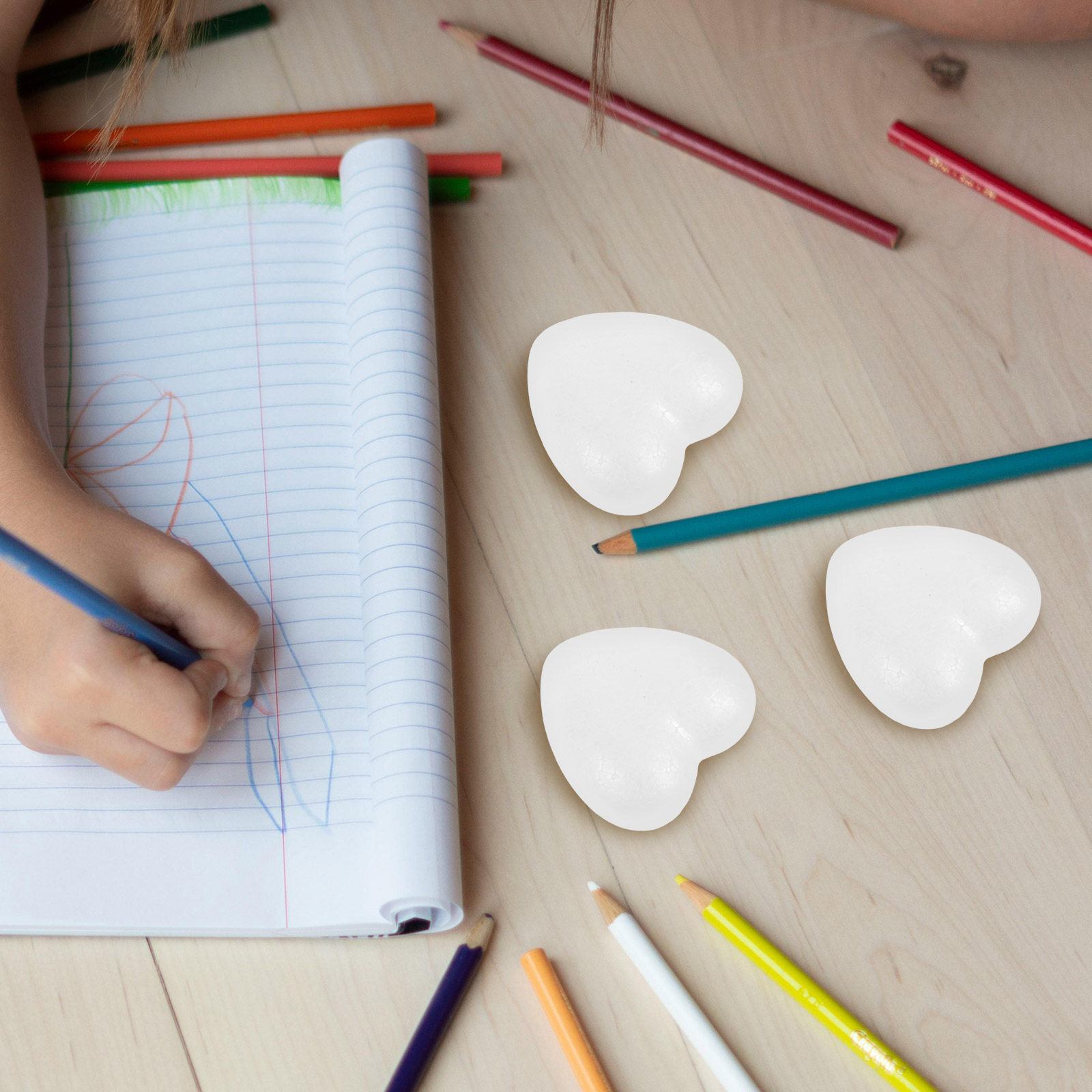 10Pcs Heart Shaped Polystyrene - Art Craft Classes avis et prix