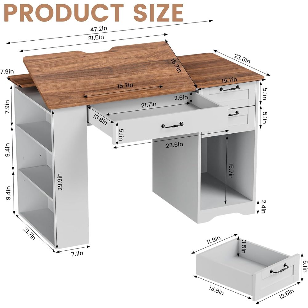 Adjustable Desk with Storage a - Art & Craft Paper Origami avis et prix