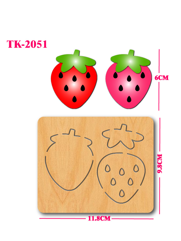 Strawberry wooden cutting mold - Art And Craft Exclusives avis et prix