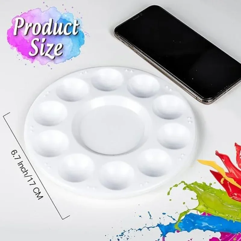 1pc White Round Plastic Paint  - Art Craft Classes avis et prix