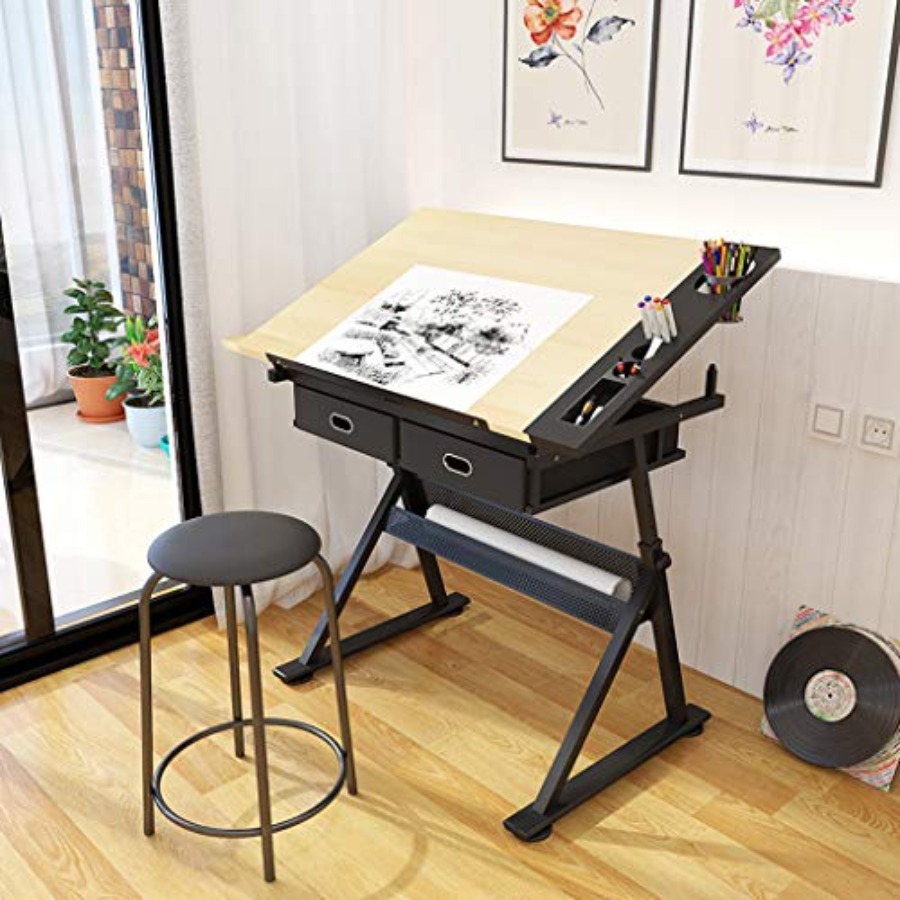 Drafting Table with Storage He - Art & Craft Paper Origami avis et prix