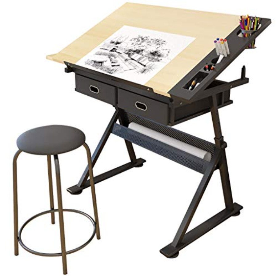 Drafting Table with Storage He - Art & Craft Paper Origami avis et prix
