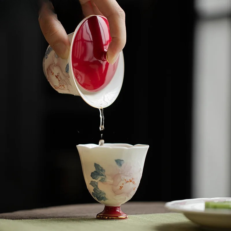 100ml Hand Drawn Peony Gaiwan  - Art And Craft Exclusives avis et prix