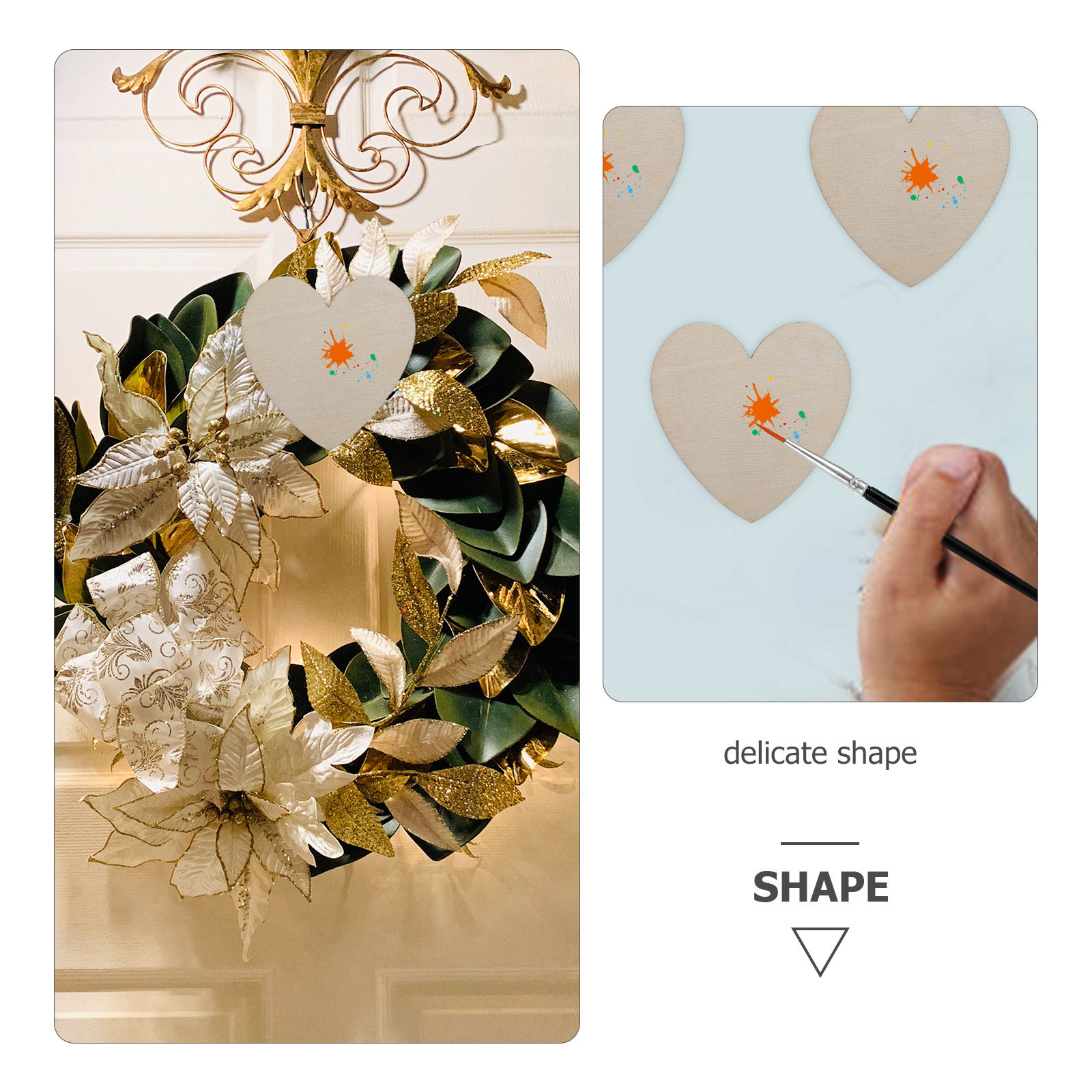 20Pcs Blank Wood Slices Heart  - Art Craft Classes avis et prix