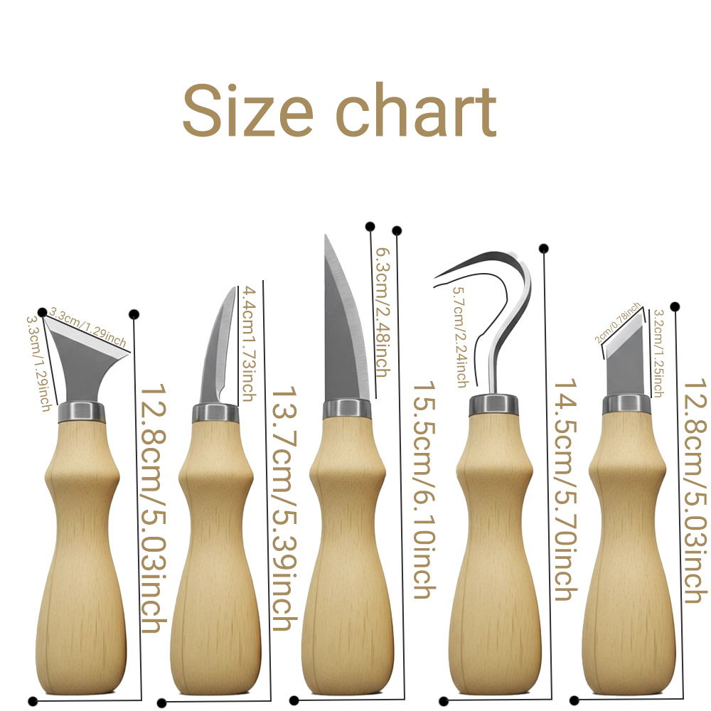 5pc Wood Carving Tools Set Oak - Craft Art Set avis et prix
