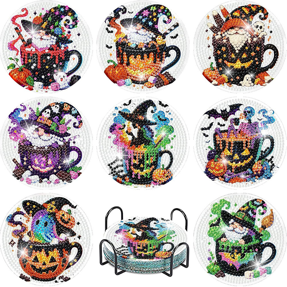 8PCS 5D Halloween Gnome Diamon - Craft Art Set avis et prix