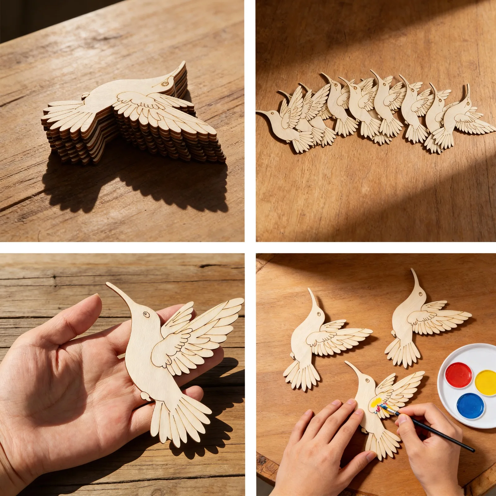 10pcs Unfinished Wood Animal B - Art & Craft Paper Origami avis et prix