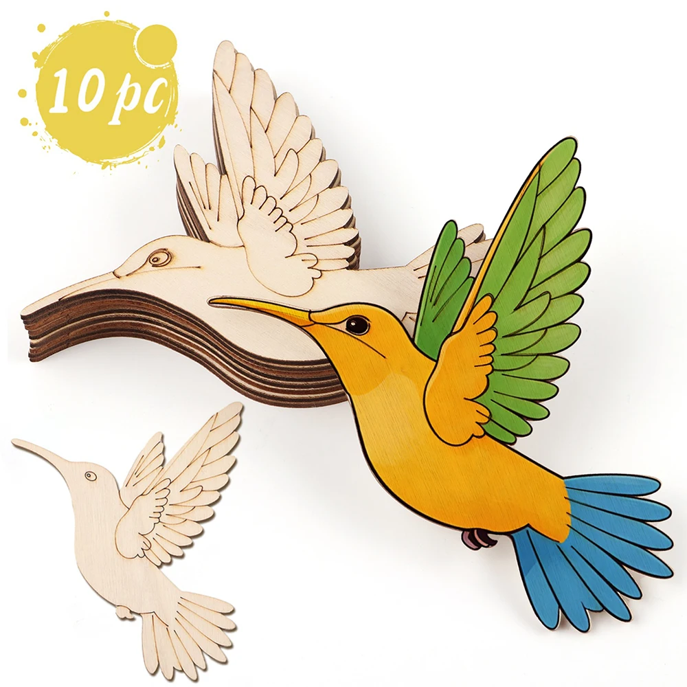 10pcs Unfinished Wood Animal B - Art & Craft Paper Origami avis et prix