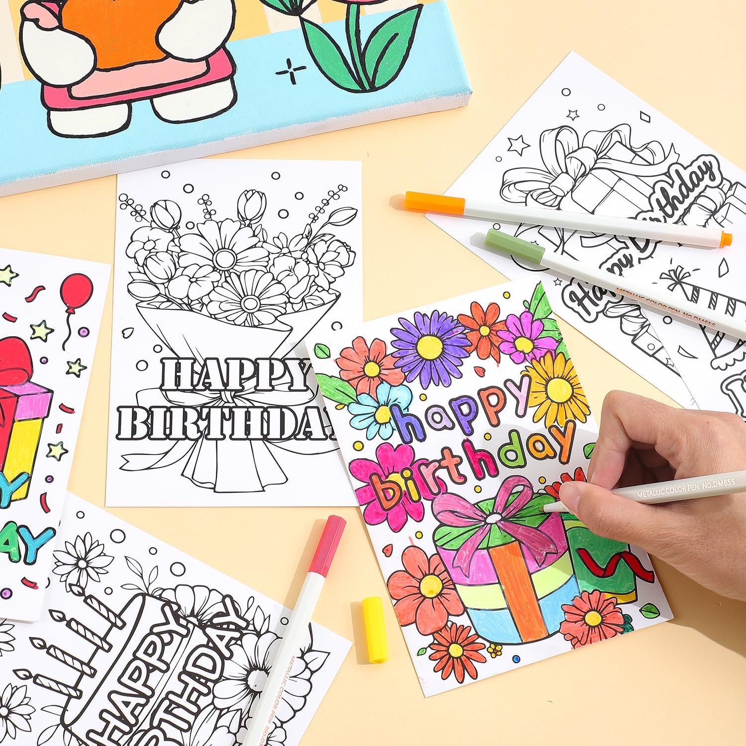 24 Unique Birthday Coloring Ca - Art Craft Gifts For Adults avis et prix