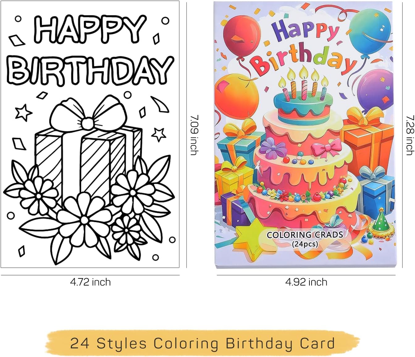 24 Unique Birthday Coloring Ca - Art Craft Gifts For Adults avis et prix