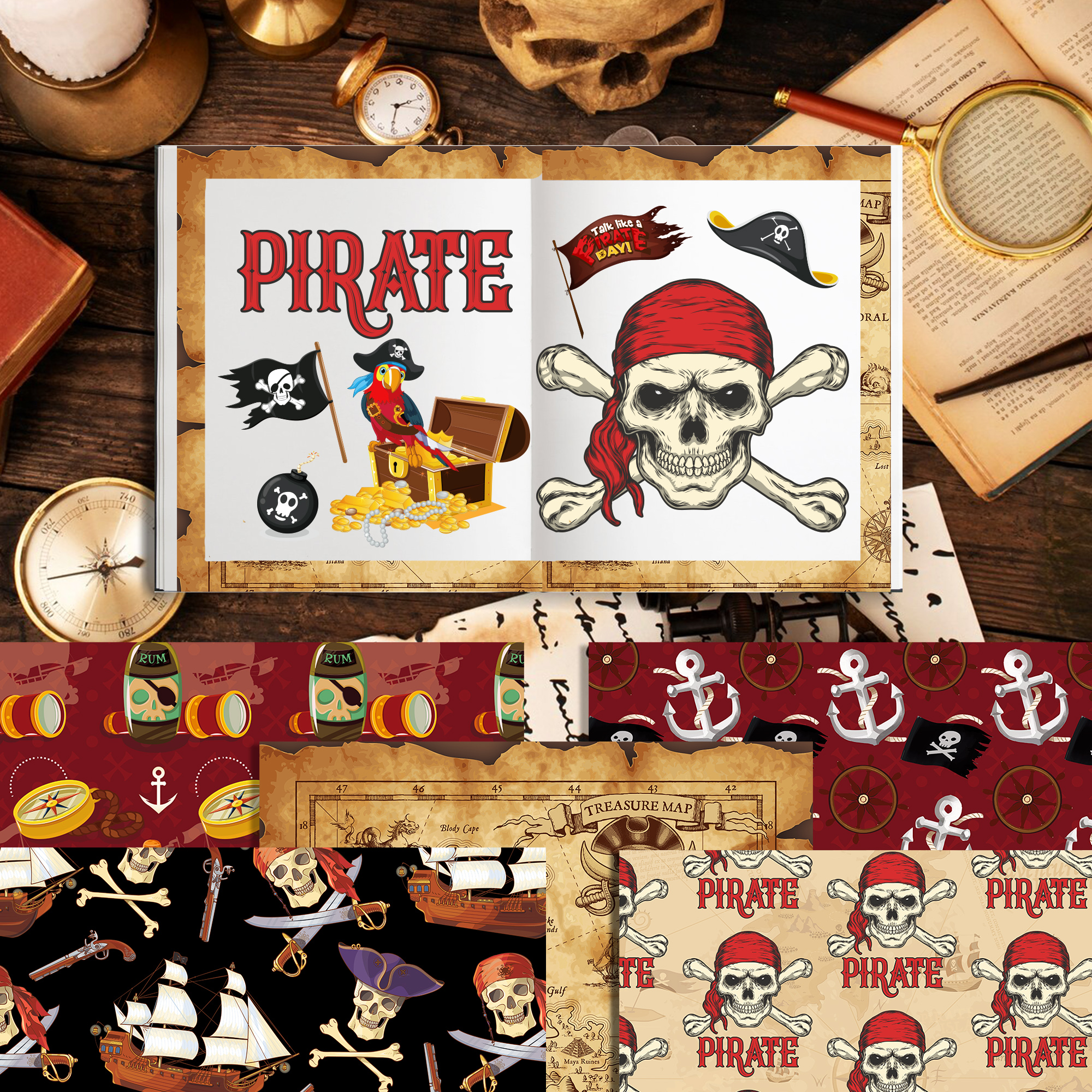 24pcs European Pirate Theme DI - Art Craft With Paper avis et prix