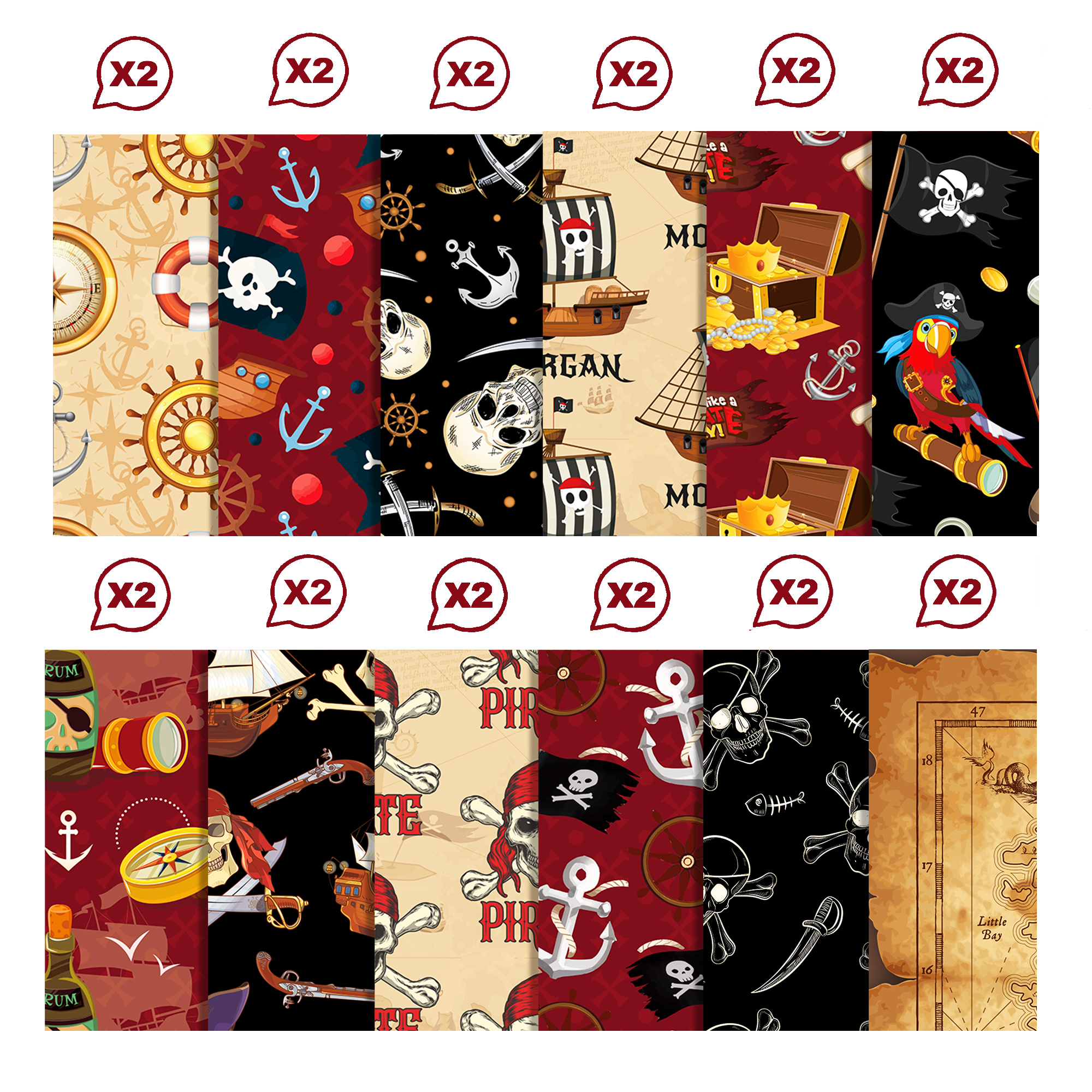 24pcs European Pirate Theme DI - Art Craft With Paper avis et prix