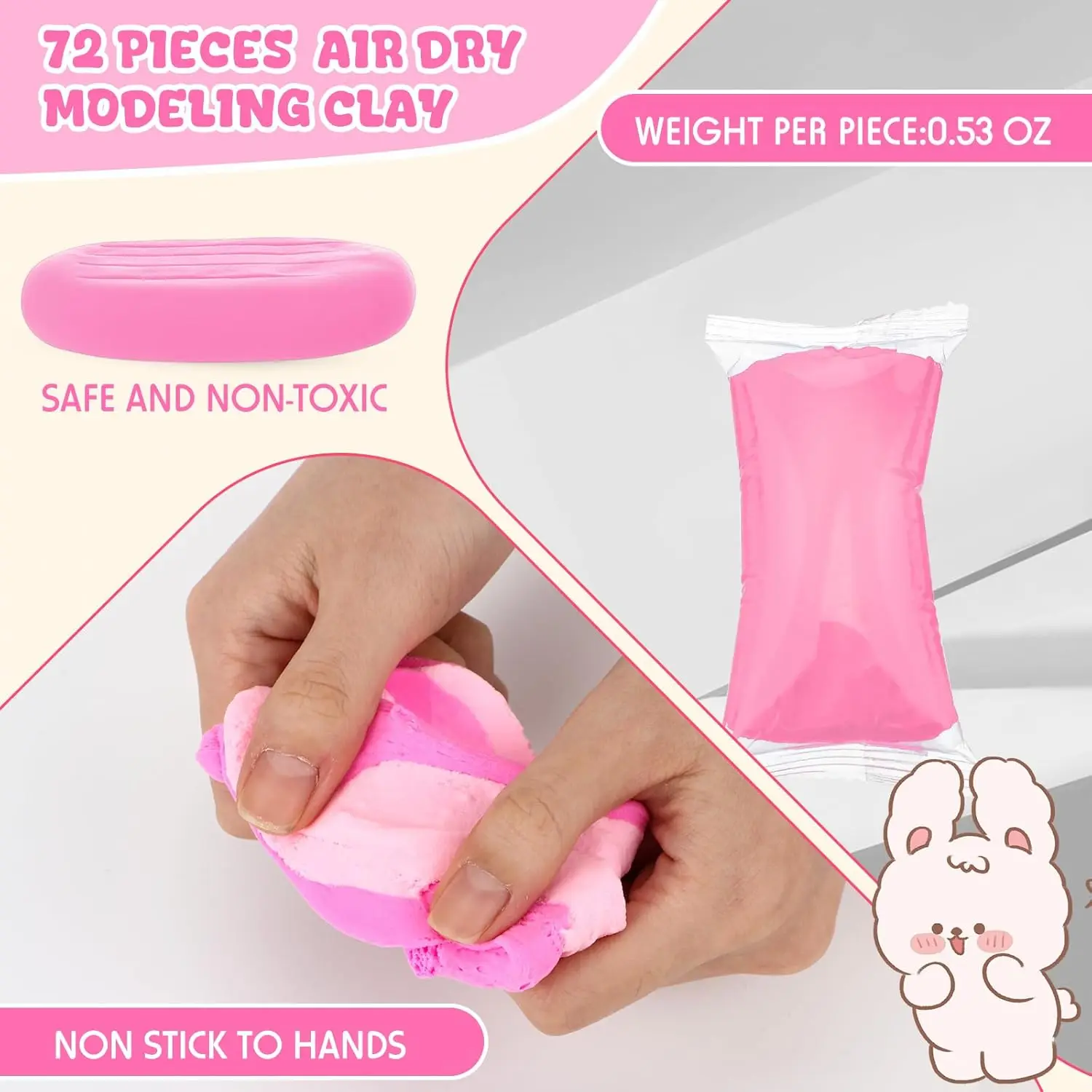 72 Pcs 38oz Air Dry Clay Bulk  - Art Craft Gifts For Adults avis et prix