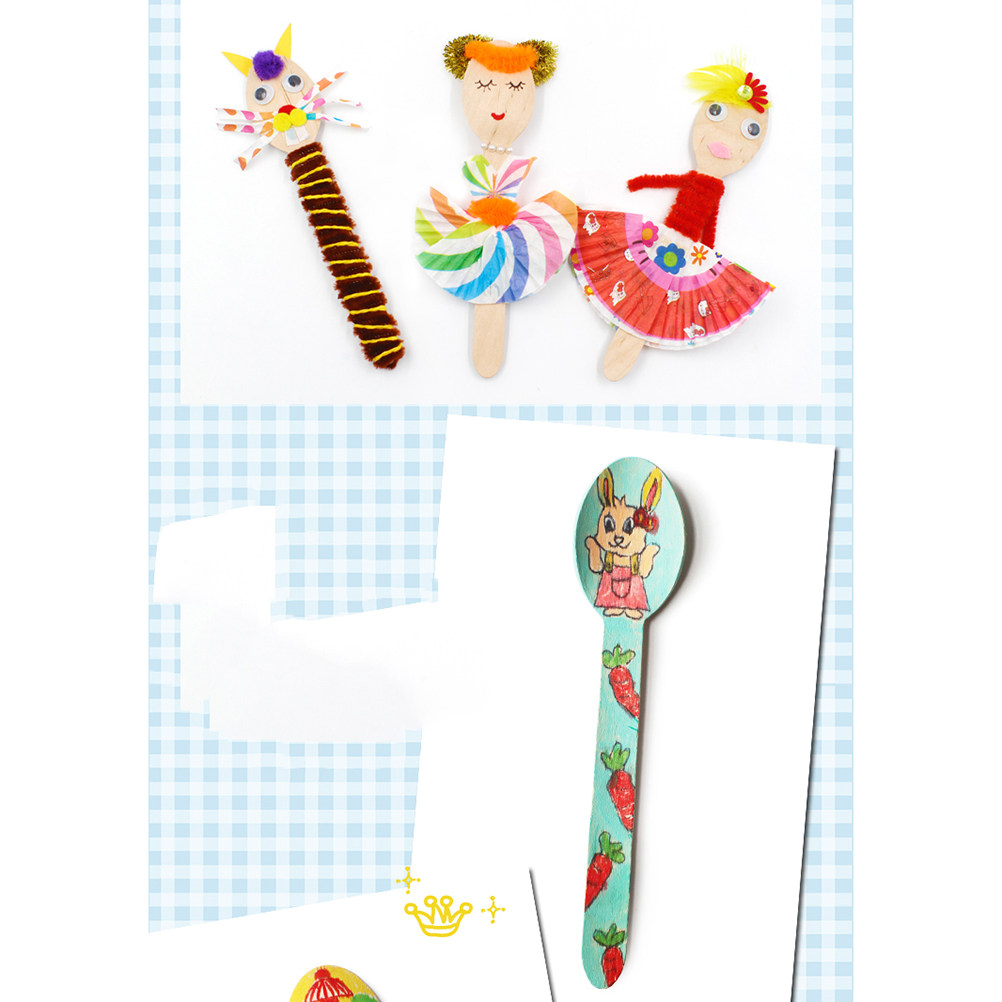 50Pcs DIY Wooden Spoons Natura - Art Craft Classes avis et prix
