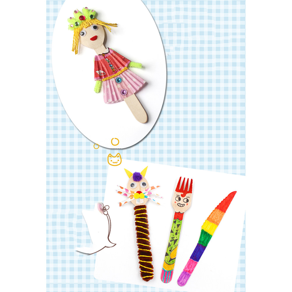 50Pcs DIY Wooden Spoons Natura - Art Craft Classes avis et prix