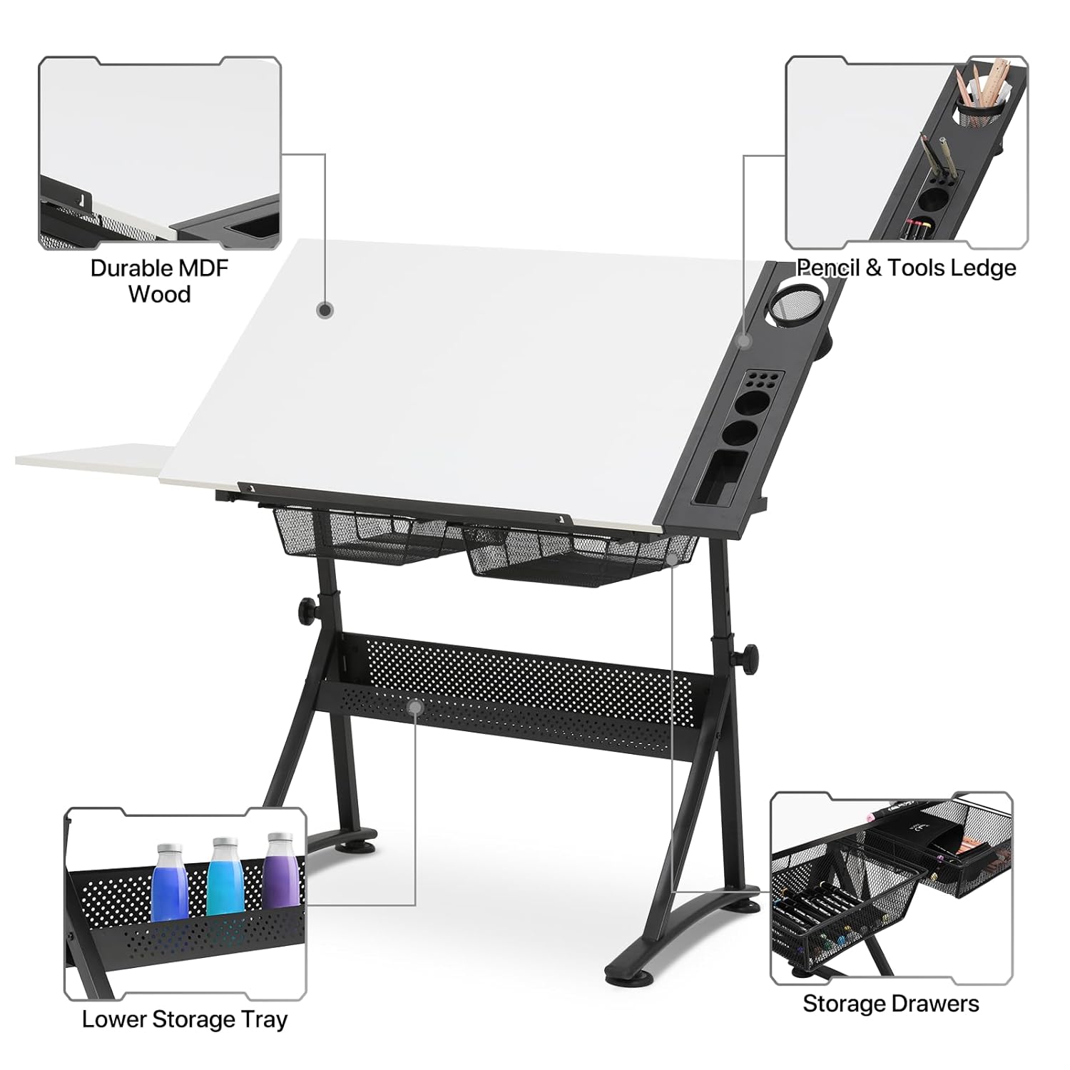 Adjustable Drafting Desk with  - Art & Craft Paper Origami avis et prix
