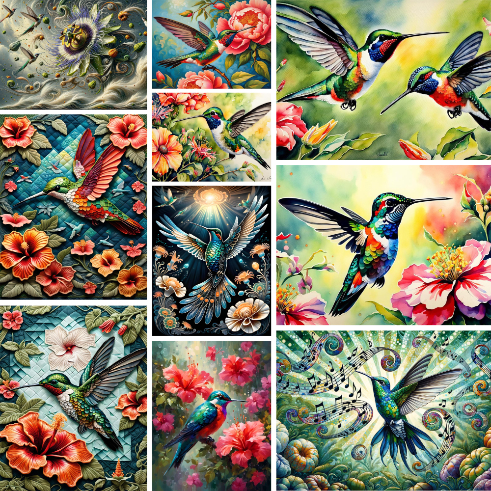 Flowers Hummingbird Paint By N - Art Craft Gifts For Adults avis et prix