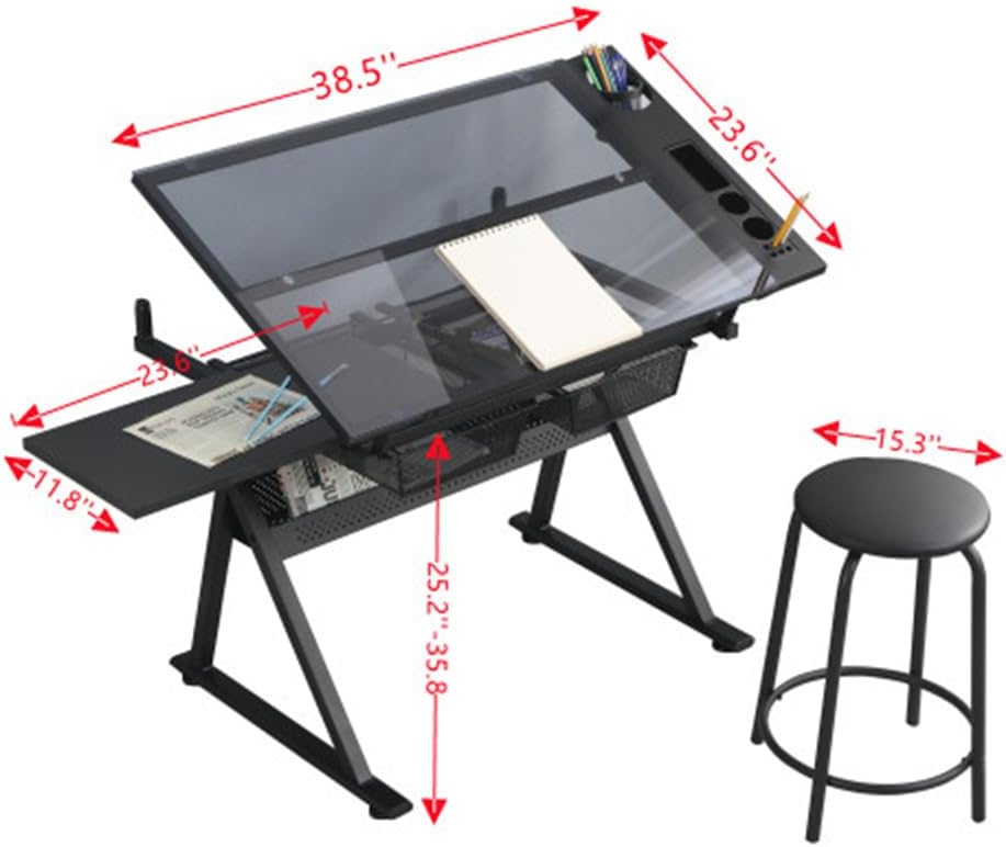 Table w/Stool, Height Adjustab - Art & Craft Paper Origami avis et prix