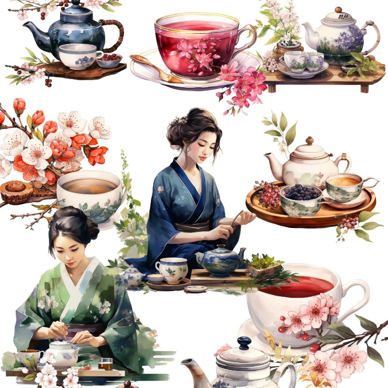 Cute Watercolor Tea Ceremony,  - Art Craft 6 Year Old avis et prix