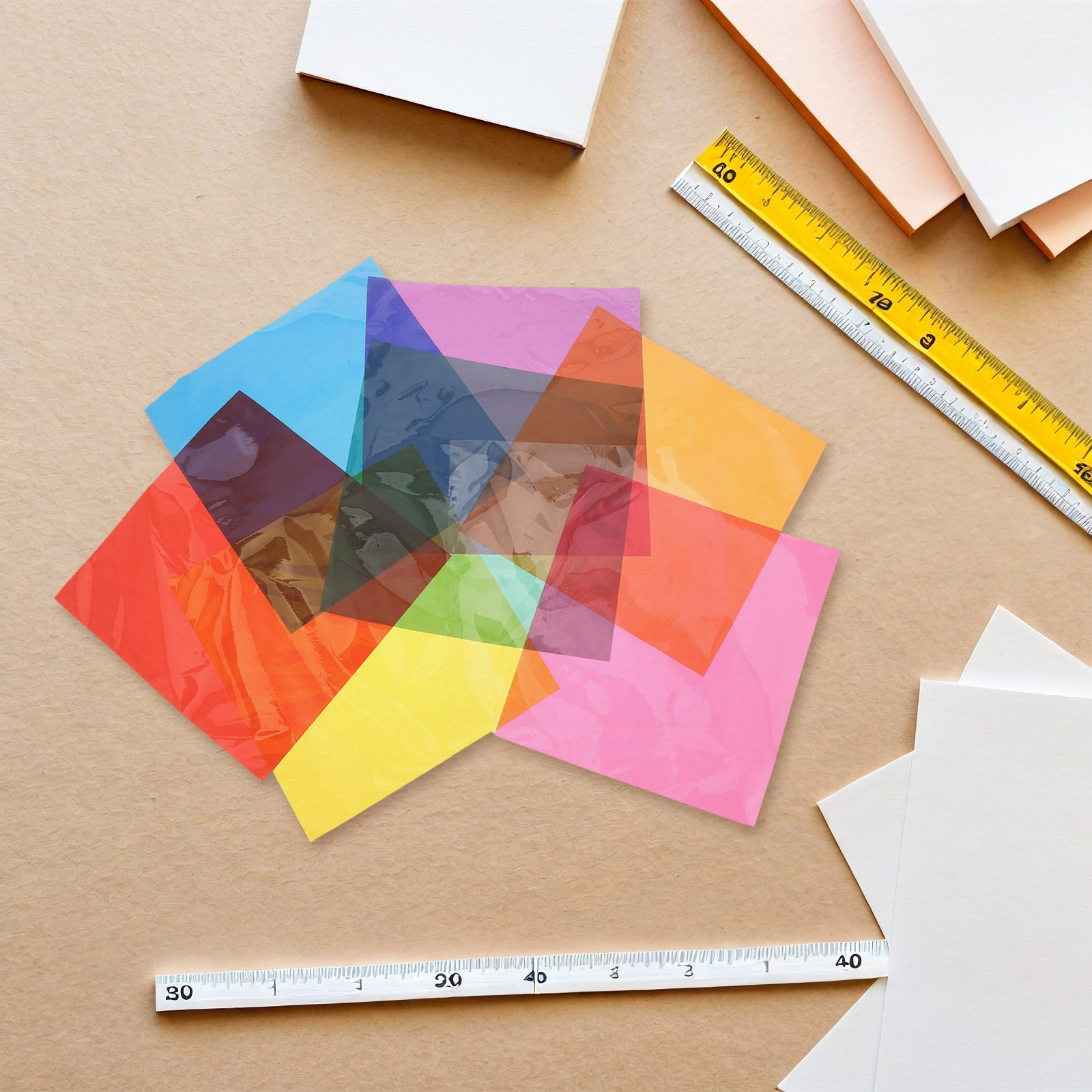 90Pcs Multi Colored Cellophane - Art Craft With Paper avis et prix