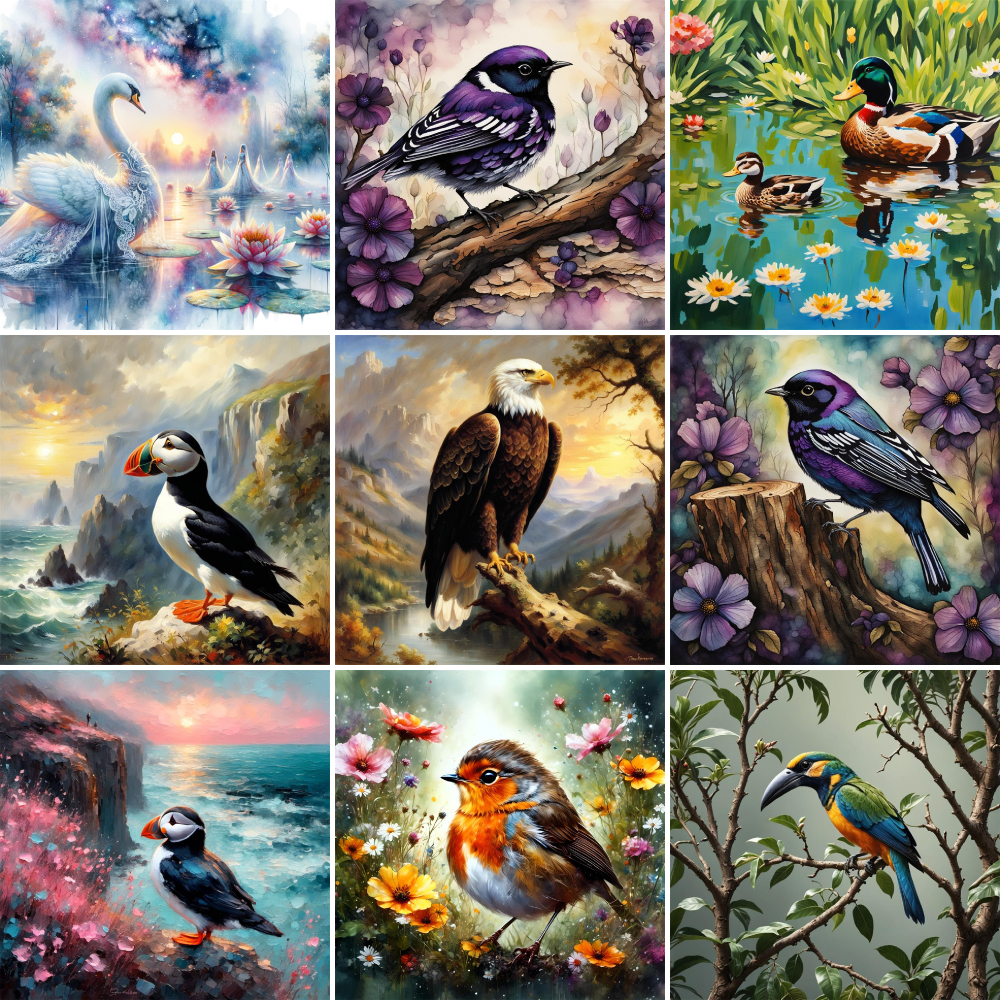 Bird Arctic Puffin Paintings B - Art Craft Gifts For Adults avis et prix