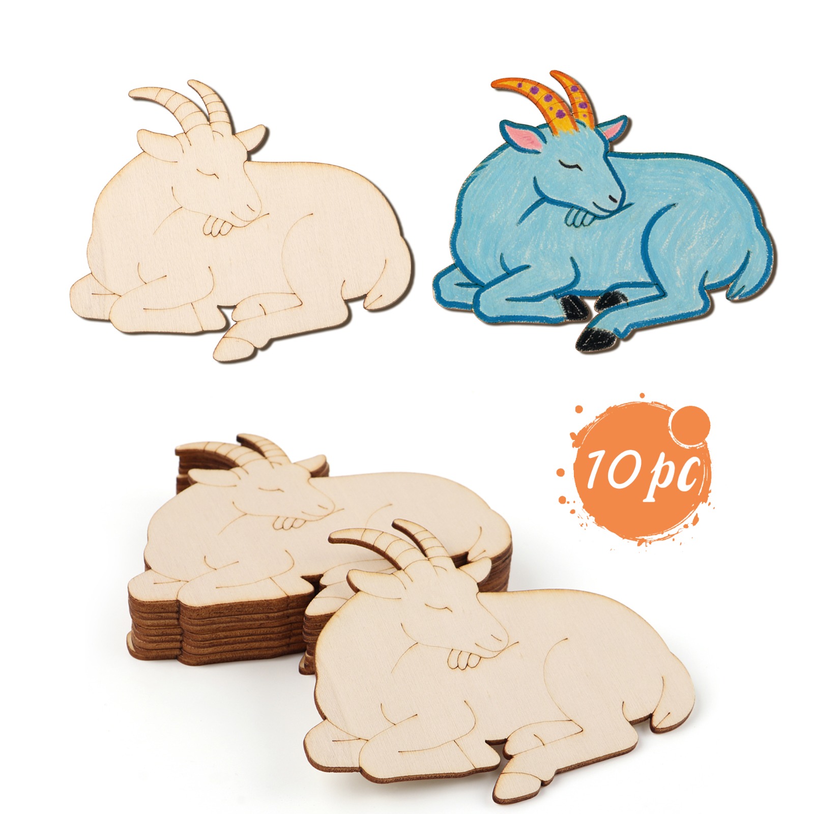 10pcs/set Unfinished Wood Shee - Art & Craft Paper Origami avis et prix