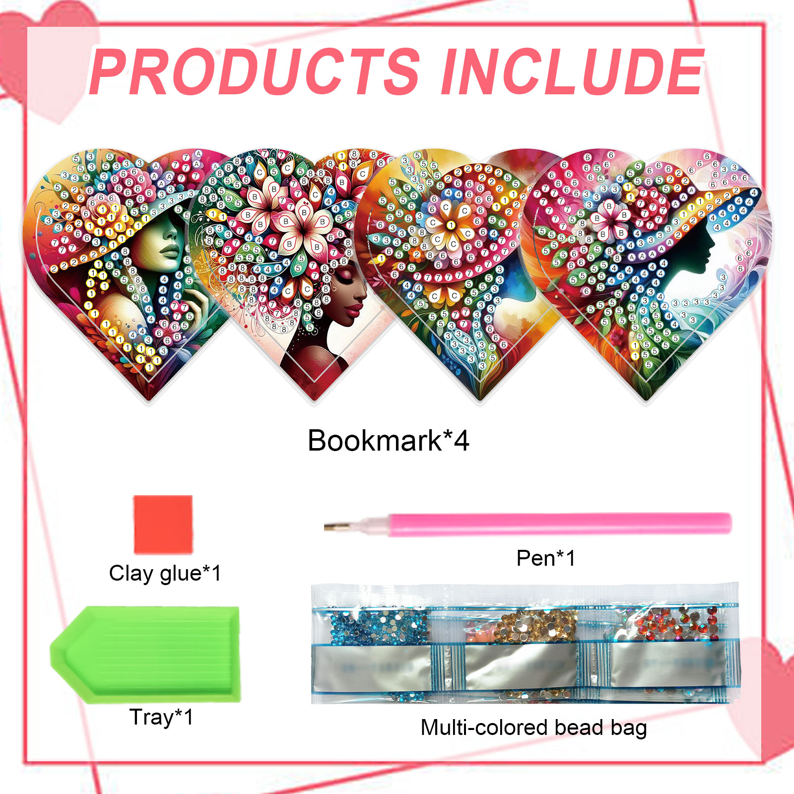 4PCS Diamond Painting Heart Sh - Craft Art Set avis et prix