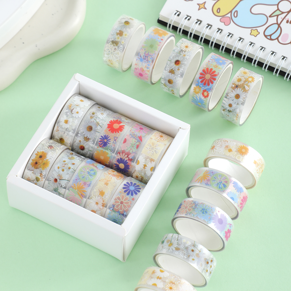 10 Rolls Daisy PET Masking Tap - Craft Art Set avis et prix